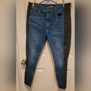 Express ankle legging mid rise black painted sides Size 14